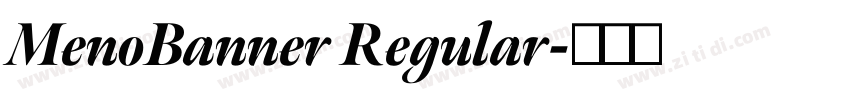 MenoBanner Regular字体转换